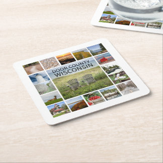 Door Landkreis Wisconsin Rechteckiger Pappuntersetzer