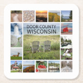 Door Landkreis Wisconsin Rechteckiger Pappuntersetzer (Vorderseite)