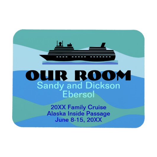 Door Magnet Cruise Ship Room ID und Memento Custom (Horizontal)