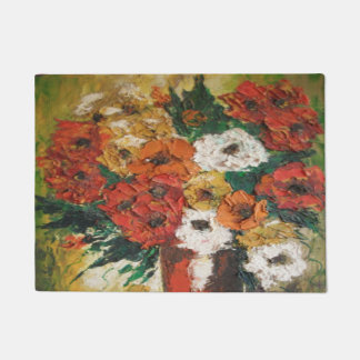 Door Mat Ann Hayes Painting Red Blume Mix Fußmatte