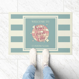 Door Mat benutzerdefiniertes Stadtname Strandhaus Fußmatte