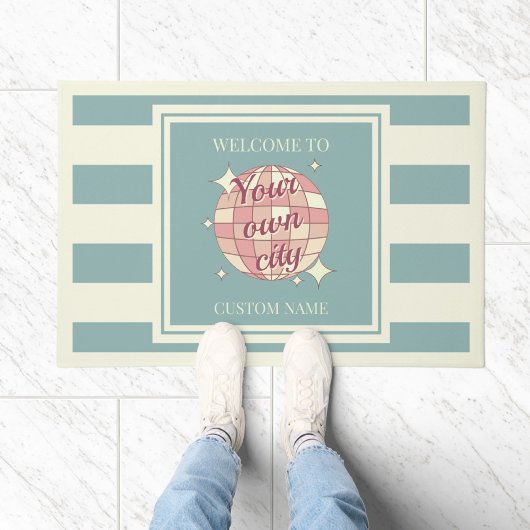 Door Mat benutzerdefiniertes Stadtname Strandhaus Fußmatte