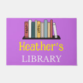 Door Mat - Bibliothek - Personalisiert - Name hinz Fußmatte (Vorderseite)