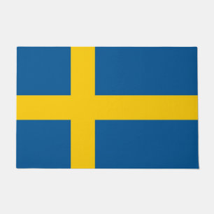 Door Mat mit der Flagge Schwedens Fußmatte