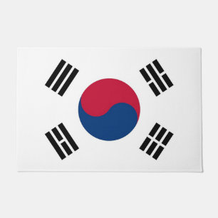 Door Mat mit der Flagge Südkoreas Fußmatte