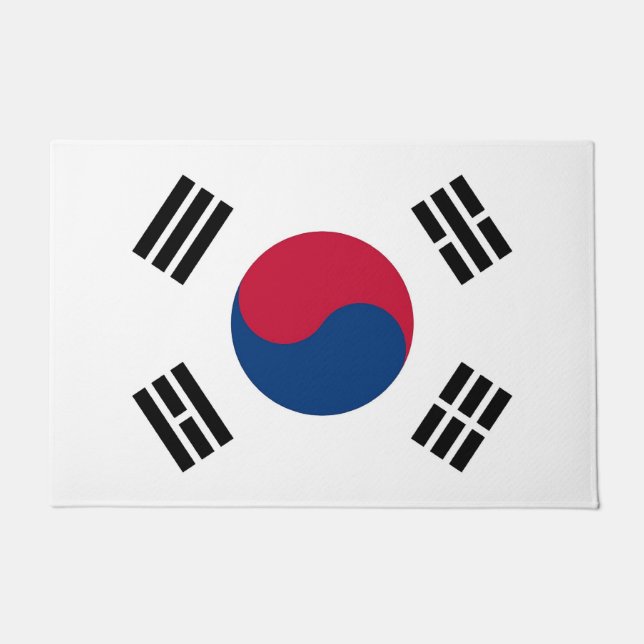 Door Mat mit der Flagge Südkoreas Fußmatte (Vorderseite)