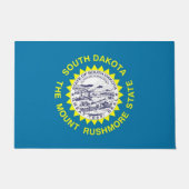 Door Mat mit der Flagge von South Dakota Staat, US Fußmatte (Vorderseite)