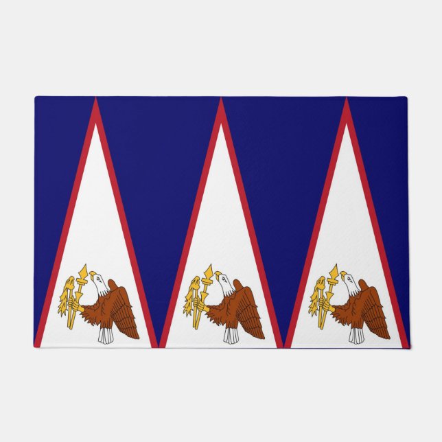 Door Mat mit Flag American Samoa, USA Fußmatte (Vorderseite)