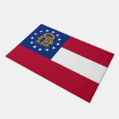 Door Mat mit Flag Georgia Staat, USA Fußmatte (Schrägansicht)