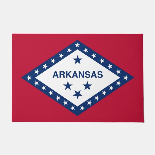 Door Mat mit Flagge des Staat Arkansas, USA Fußmatte (Vorderseite)