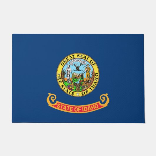 Door Mat mit Flagge des Staat Idaho, USA Fußmatte (Vorderseite)
