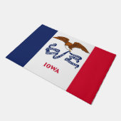 Door Mat mit Flagge des Staat Iowa, USA Fußmatte (Schrägansicht)