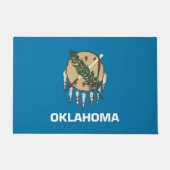 Door Mat mit Flagge des Staat Oklahoma, USA Fußmatte (Vorderseite)