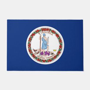 Door Mat mit Flagge des Staat Virginia, USA Fußmatte