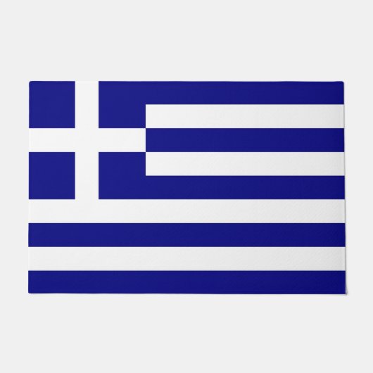 Door Mat mit Flagge Griechenlands Fußmatte (Vorderseite)
