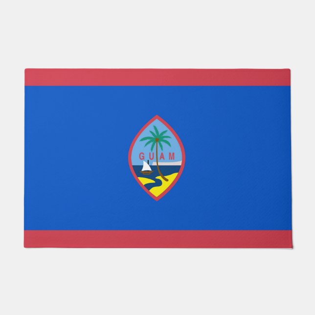 Door Mat mit Flagge Guam, USA Fußmatte (Vorderseite)