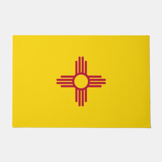 Door Mat mit Flagge New Mexico Staat, USA Fußmatte (Vorderseite)