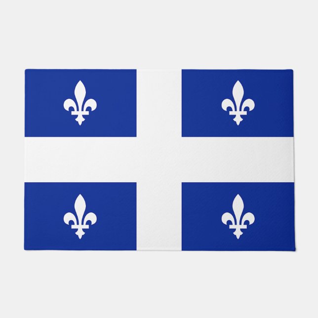 Door Mat mit Flagge Quebec, Kanada Fußmatte (Vorderseite)