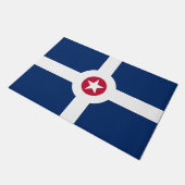 Door Mat mit Flagge von Indianapolis Stadt Fußmatte (Schrägansicht)