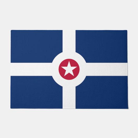 Door Mat mit Flagge von Indianapolis Stadt Fußmatte (Vorderseite)
