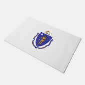 Door Mat mit Flagge von Massachusetts Staat, USA Fußmatte (Schrägansicht)