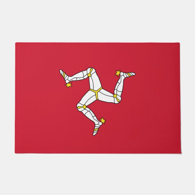 Door Mat mit Isle of Man Flag, Vereinigtes Königre Fußmatte (Vorderseite)