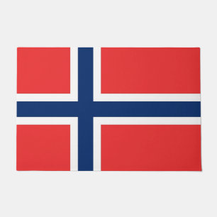 Door Mat mit norwegischer Flagge Fußmatte