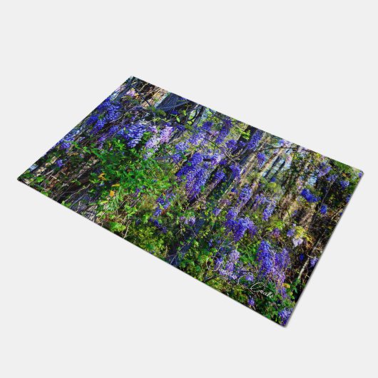Door Mat mit Wisteria Design Fußmatte (Schrägansicht)