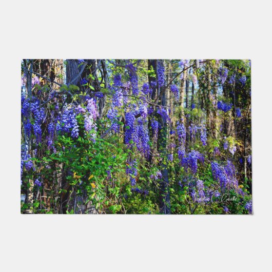 Door Mat mit Wisteria Design Fußmatte (Vorderseite)