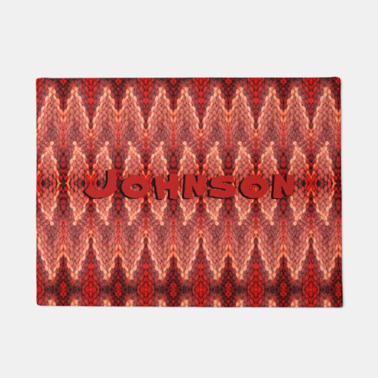 Door Mat - Muster mit Namen Fußmatte (Vorderseite)