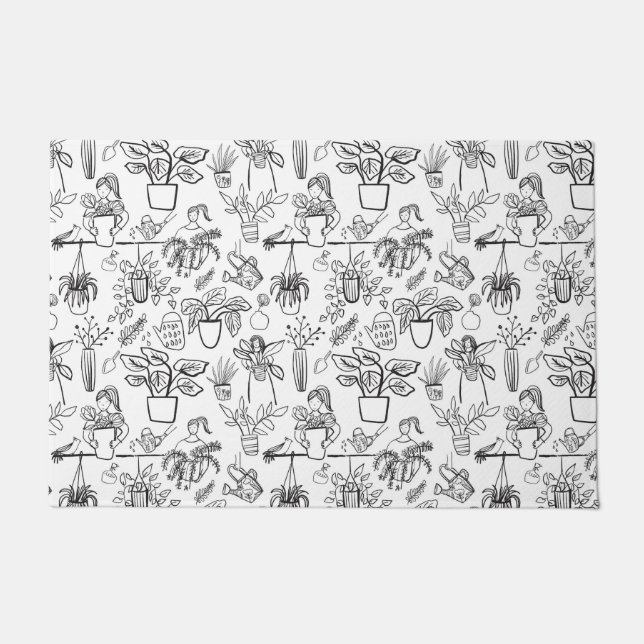 Door Mat Pflanze Lover Geschenkidee Fußmatte (Vorderseite)