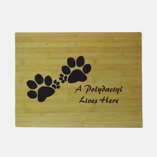 Door Mat - Polydactylpaw-Prints Fußmatte (Vorderseite)
