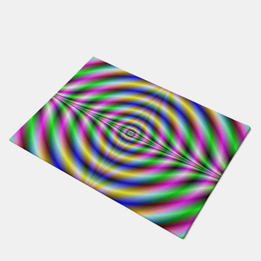 Door Mat Psychedelic Neon Eye Fußmatte (Schrägansicht)