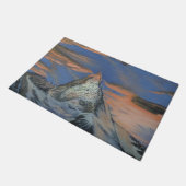 Door Mat - "The Matterhorn At Sunset" Fußmatte (Schrägansicht)
