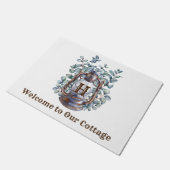 Door Mat Willkommen in unserer Hütte Fußmatte (Schrägansicht)