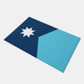 Door Mat with Flag of Minnesota, USA Fußmatte (Schrägansicht)