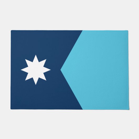 Door Mat with Flag of Minnesota, USA Fußmatte (Vorderseite)