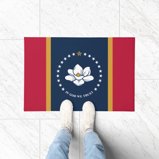 Door Mat with Flag of Mississippi State, USA Fußmatte (Indoor)