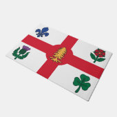 Door Mat with Flag of Montreal, Canada Fußmatte (Schrägansicht)