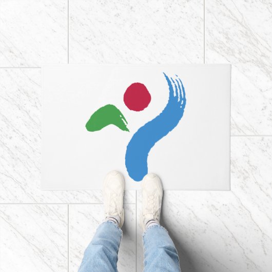 Door Mat with Flag of Seoul, South Korea Fußmatte (Indoor)