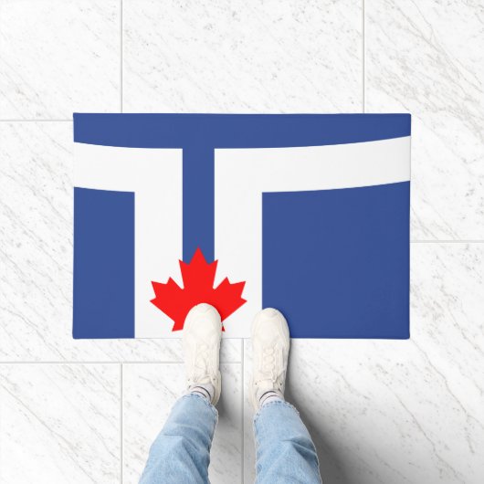 Door Mat with Flag of Toronto, Canada Fußmatte (Indoor)