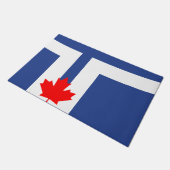 Door Mat with Flag of Toronto, Canada Fußmatte (Schrägansicht)