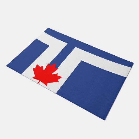 Door Mat with Flag of Toronto, Canada Fußmatte (Schrägansicht)