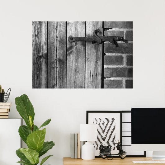 Door of old barn 5 poster (Heimbüro)