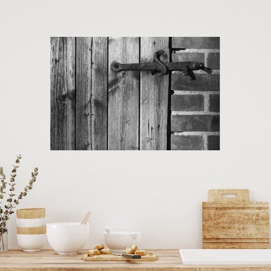 Door of old barn 5 poster (Küche)