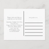 Door Plaque Zuhause Sweet Zuhause Housewarming Par Einladungspostkarte (Rückseite)