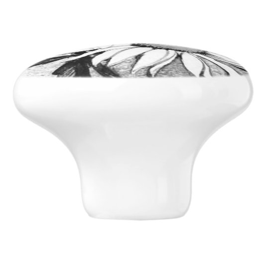 DOOR PULL DAISY DESIGN KERAMIKKNAUF (Seitenansicht)