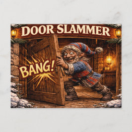 Door Slammer Icelandic Yule Lad  Feiertagspostkarte