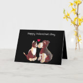 Door Stopp Dog and Cat Editable Valentine Karte (Gelbe Blume)