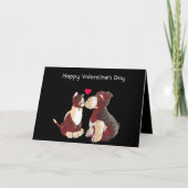 Door Stopp Dog and Cat Editable Valentine Karte (Vorderseite)